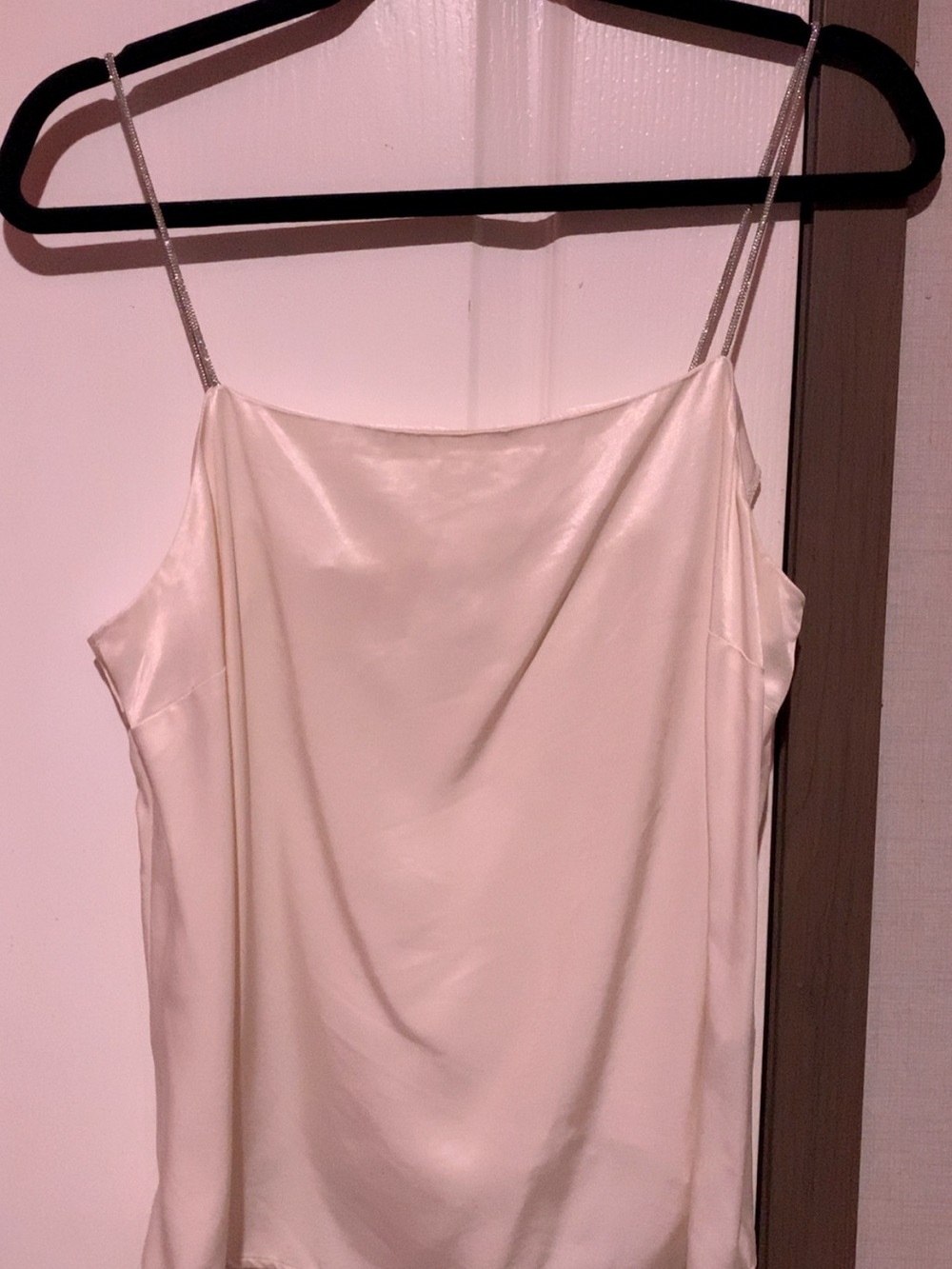 Silky Ivory Cowl Neck Camisole Top